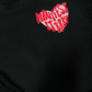 Manifest It, Baby – Black Hanes Crewneck (Front & Back Print)