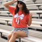 **SALE** RTS Orange Game Day Bow Tee