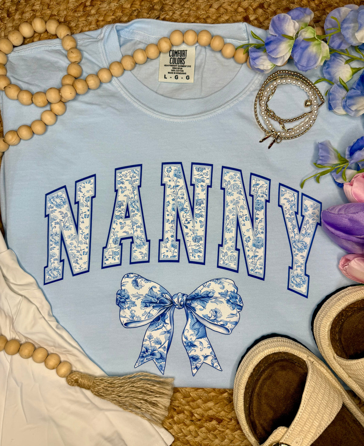 Floral Nanny Bow Tee