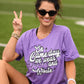 On Game Days We Wear Purple And White Tee