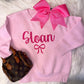 Custom Name Bow Sweatshirt