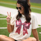 Cardinal Shiny Bow Tee