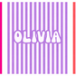 Custom Name Stripe Blanket *PRE ORDER*