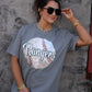 Custom Faux Glitter Baseball Tee