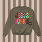 Leopard Jesus Junkie Graphic tee or crew | Colorful Christian Shirt | Retro Faith T-Shirt or crew