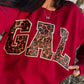 GAL LEOPARD Garnet crewneck