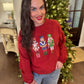 Crimson Sequin Nutcracker Corded Crew