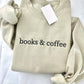 Books & Coffee Embroidered Sweatshirt