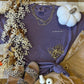 Wine Dainty Mama Embroidered Tee