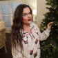 Sequin Santa Gifts Pullover