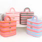 Striped Makeup Multi-Zipper Bag *PRE ORDER*