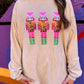 RTS Beige/Pink Sequin Nutcracker Corded Crew