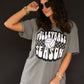 Volleyball Season Checkered Tee