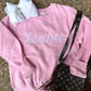 Pink Custom Embroidered Name Youth Sweatshirt