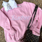 Pink Custom Embroidered Name Youth Sweatshirt