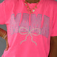 Mama Neon Pearl Bow Tee