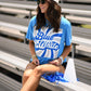 Blue and White Retro Tee