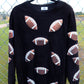 (MULTI COLOR) Sequin Basketball Corded Crews