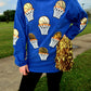 (MULTI COLOR) Sequin Basketball Corded Crews