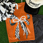 Longhorns Pearl Checkered Bow Tee