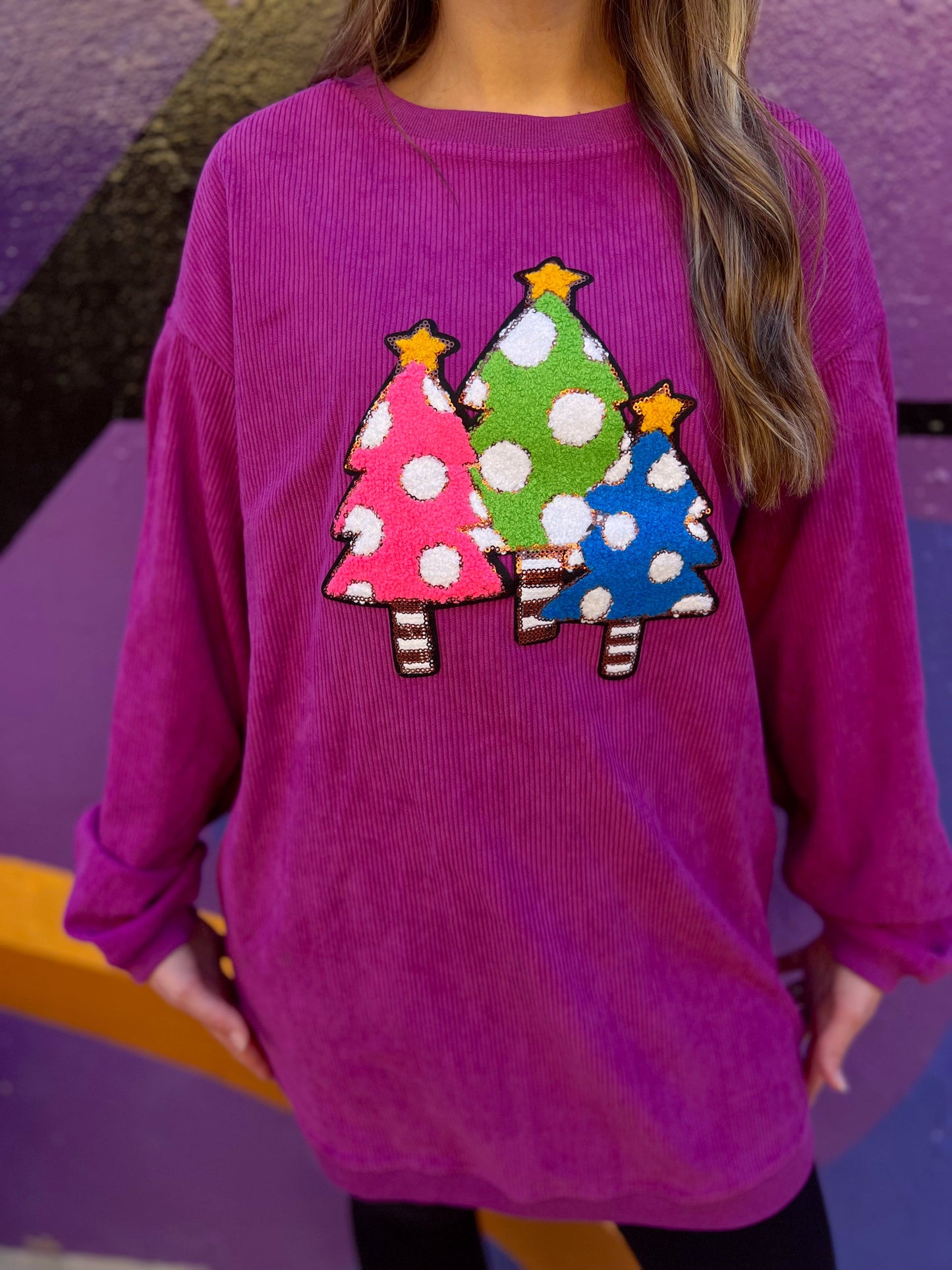 Chenille Tree Corded Crew