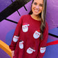 Sequin Santa Corded Crew