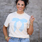 Turquoise Lace Bow Tee