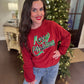 Merry Christmas Sequin Corded Crew