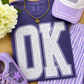 OK Purple Floral State Tee