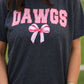 Dawgs Gingham Bow Tee