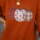 Plaid Floral Pumpkins Sweatshirt