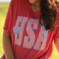 USA Stripes & Bows Tee