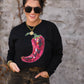 Disco Chili Pepper Cropped Sweatshirt