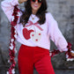 *SALE* RTS Faux Crochet Cherry Hearts Sweatshirt