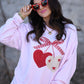 *SALE* RTS Faux Crochet Cherry Hearts Sweatshirt