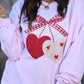 *SALE* RTS Faux Crochet Cherry Hearts Sweatshirt