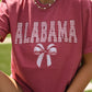 Alabama Gingham Bow Tee