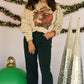 Santa Hugging Bull Sweatshirt