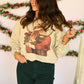 Santa Hugging Bull Sweatshirt