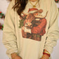 Santa Hugging Bull Sweatshirt