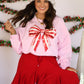 Candy Cane Bow Sweatshirt
