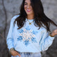 Faux Crochet Snowflake Long Sleeve Tee