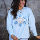 Faux Crochet Snowflake Long Sleeve Tee
