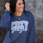 Cozy Season Faux Yarn Leopard Sweatshirt