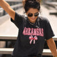 Arkansas Gingham Bow Tee