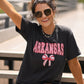 Arkansas Gingham Bow Tee