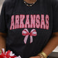 Arkansas Gingham Bow Tee