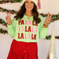 FA LA LA Faux Sequins Sweatshirts/Tee