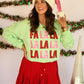 FA LA LA Faux Sequins Sweatshirts/Tee