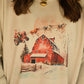 Santa Flying Over Barn Sweatshirt